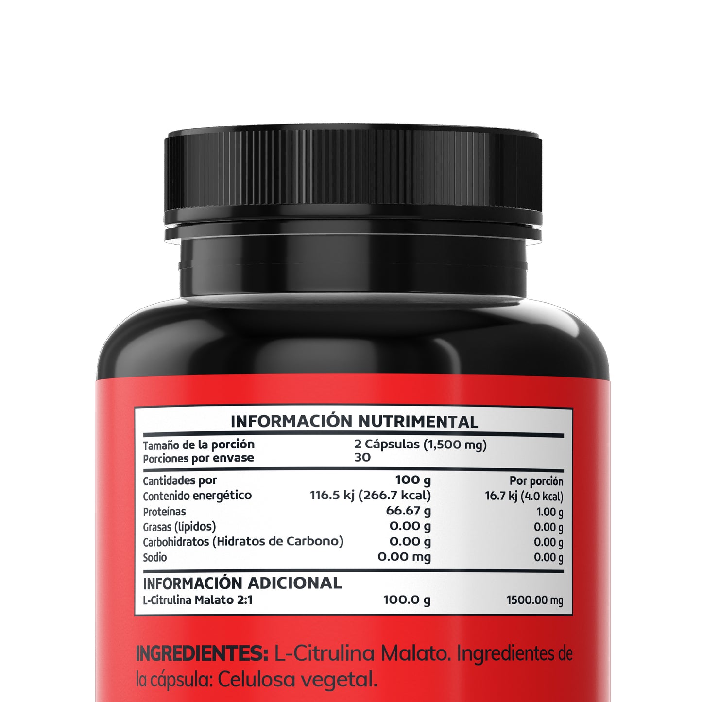 L - Citrulina Malato 2:1 - 60 Cápsulas