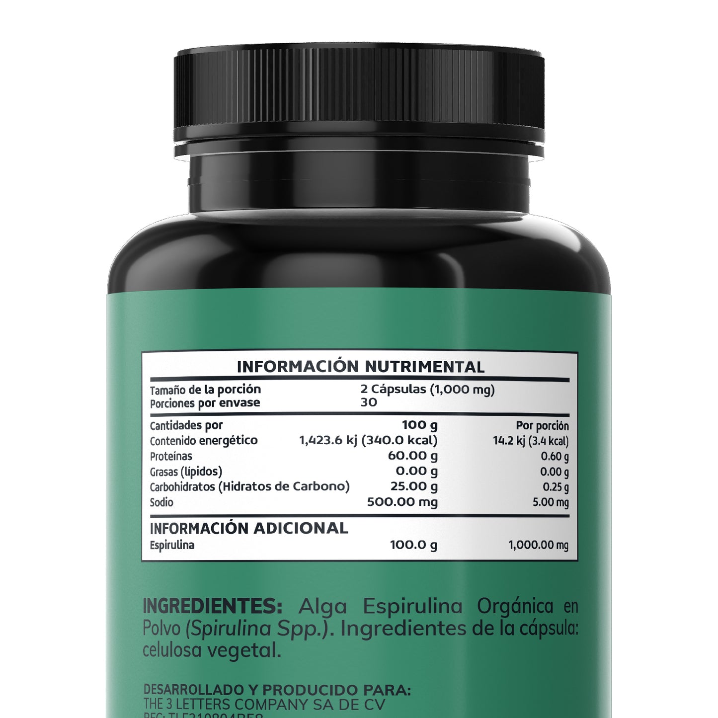 Spirulina Orgánica - 60 Cápsulas