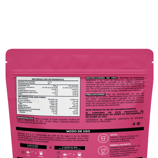 Myo y D-Chiro Inositol en polvo - 150 g