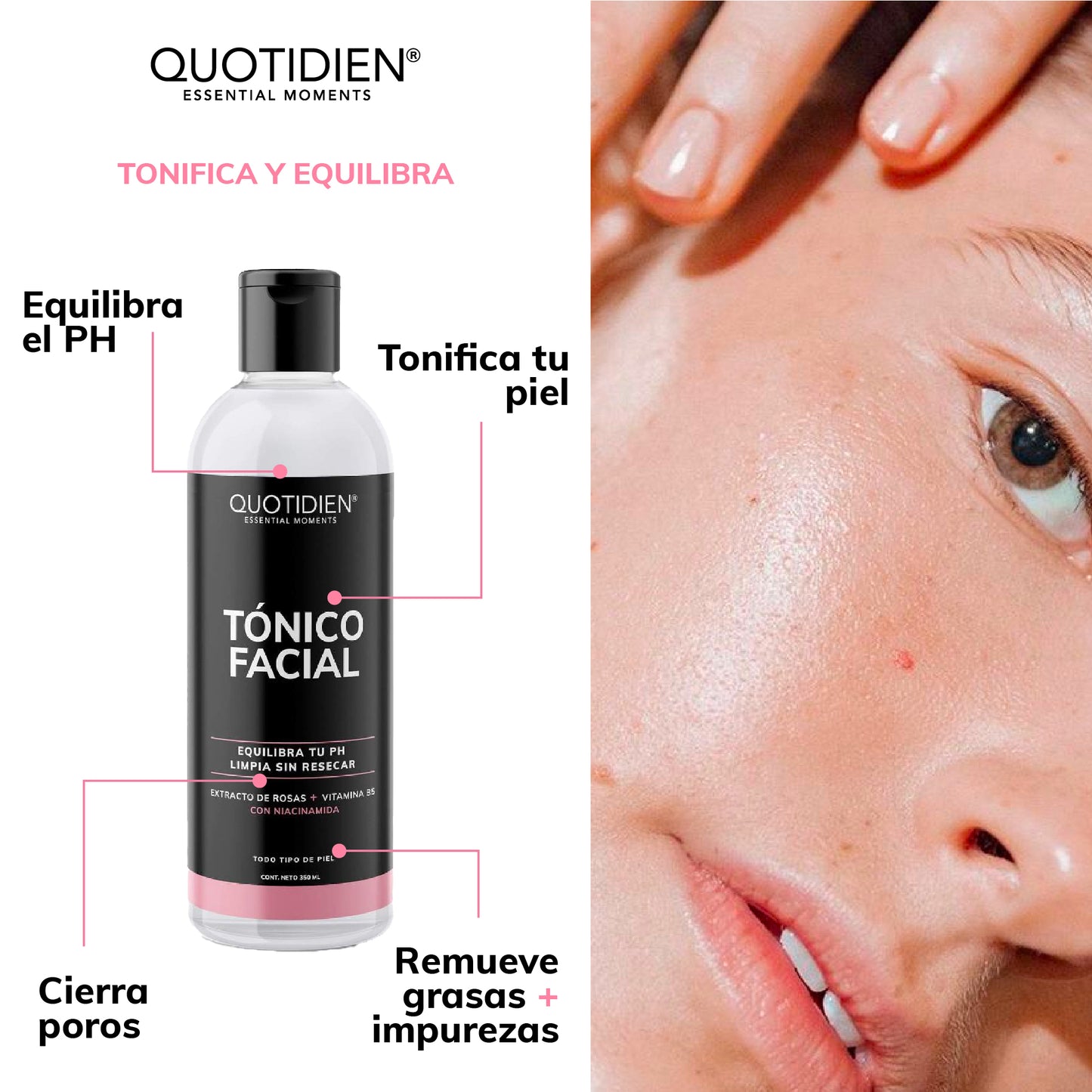 Kit Antiedad - Limpiador + Tónico + Serum Vitamina C + Serum Ácido Hialurónico + Contorno de Ojos