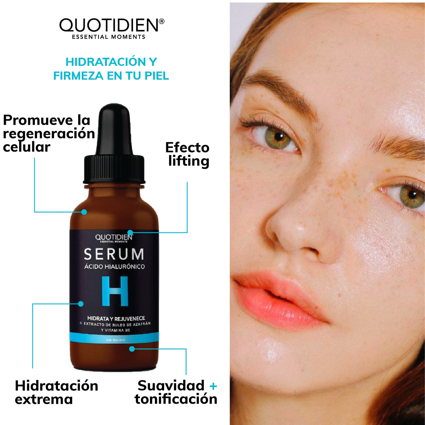 Kit Antiedad - Limpiador + Tónico + Serum Vitamina C + Serum Ácido Hialurónico + Contorno de Ojos