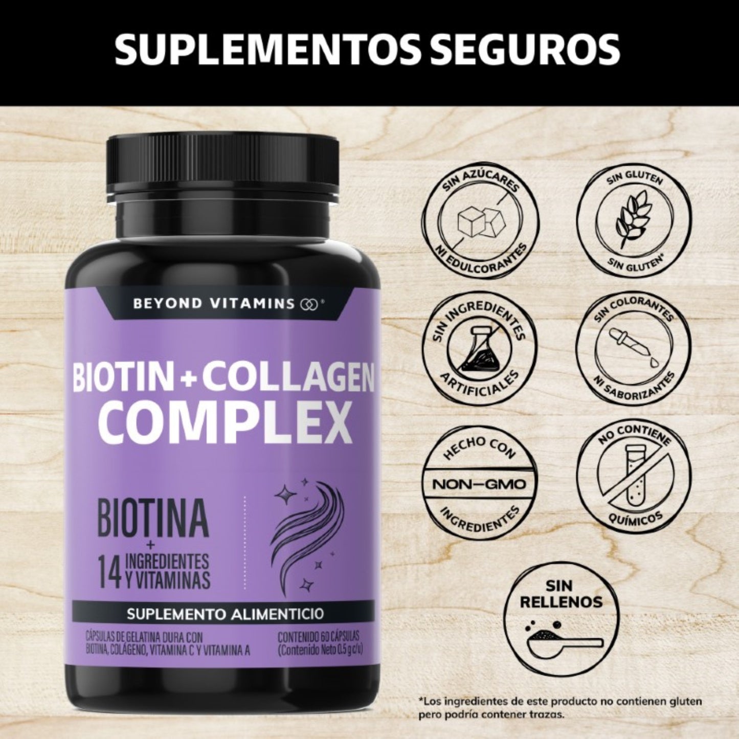 Biotin + collagen complex 60 caps