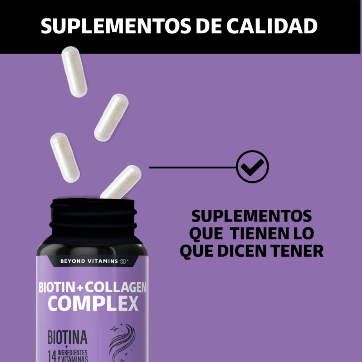 Biotin + collagen complex 60 caps