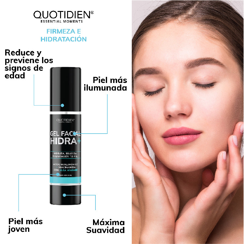 Kit Hidratante: Limpiador Facial + Tónico Facial + Serum de Vitamina C + Serum de Ácido Hialurónico + Gel Hidratante Facial
