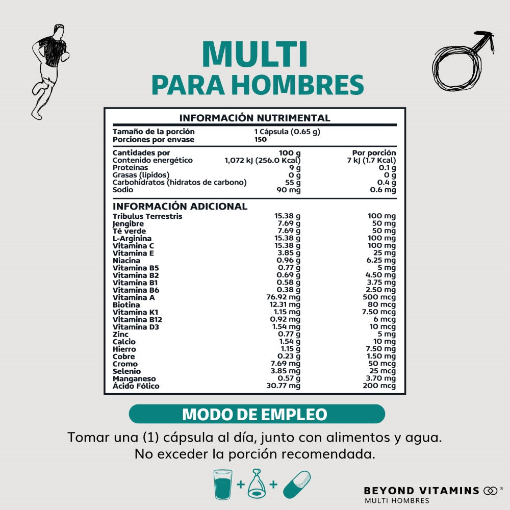 Multi hombre 150 caps