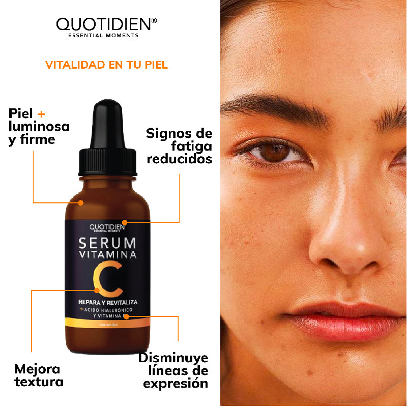 Kit Hidratante: Limpiador Facial + Tónico Facial + Serum de Vitamina C + Serum de Ácido Hialurónico + Gel Hidratante Facial