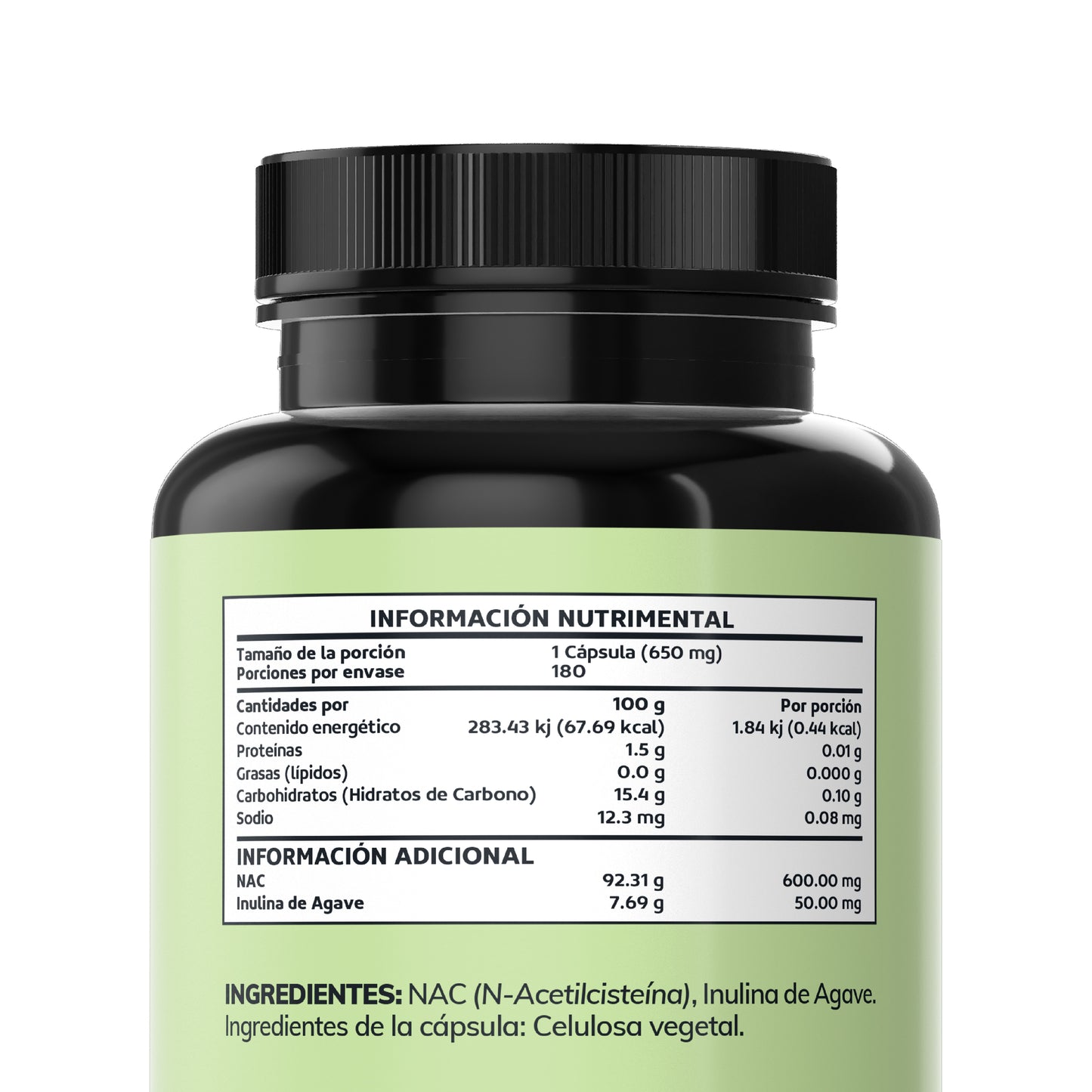 NAC | N -Acetilcisteína 600MG  - 180 Cápsulas