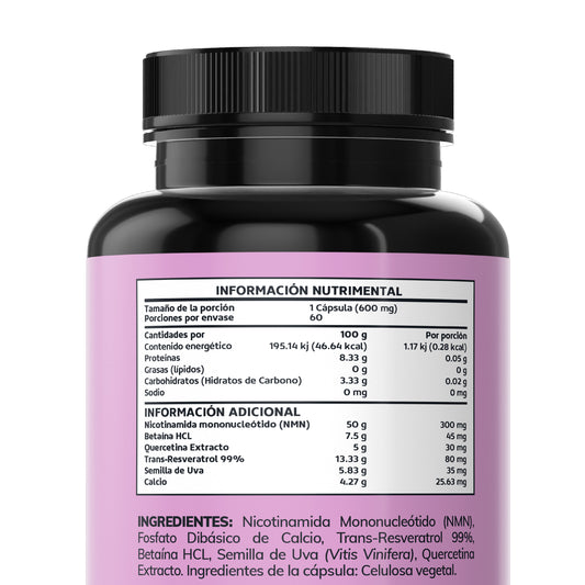 NMN Resveratrol - 60 cápsulas