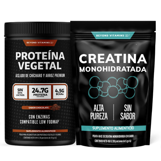 Kit Proteína Vegetal Aislada Chocolate+ Creatina monohidratada