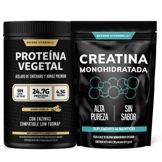 Kit Proteína Vegetal Aislada Vainilla + Creatina monohidratada
