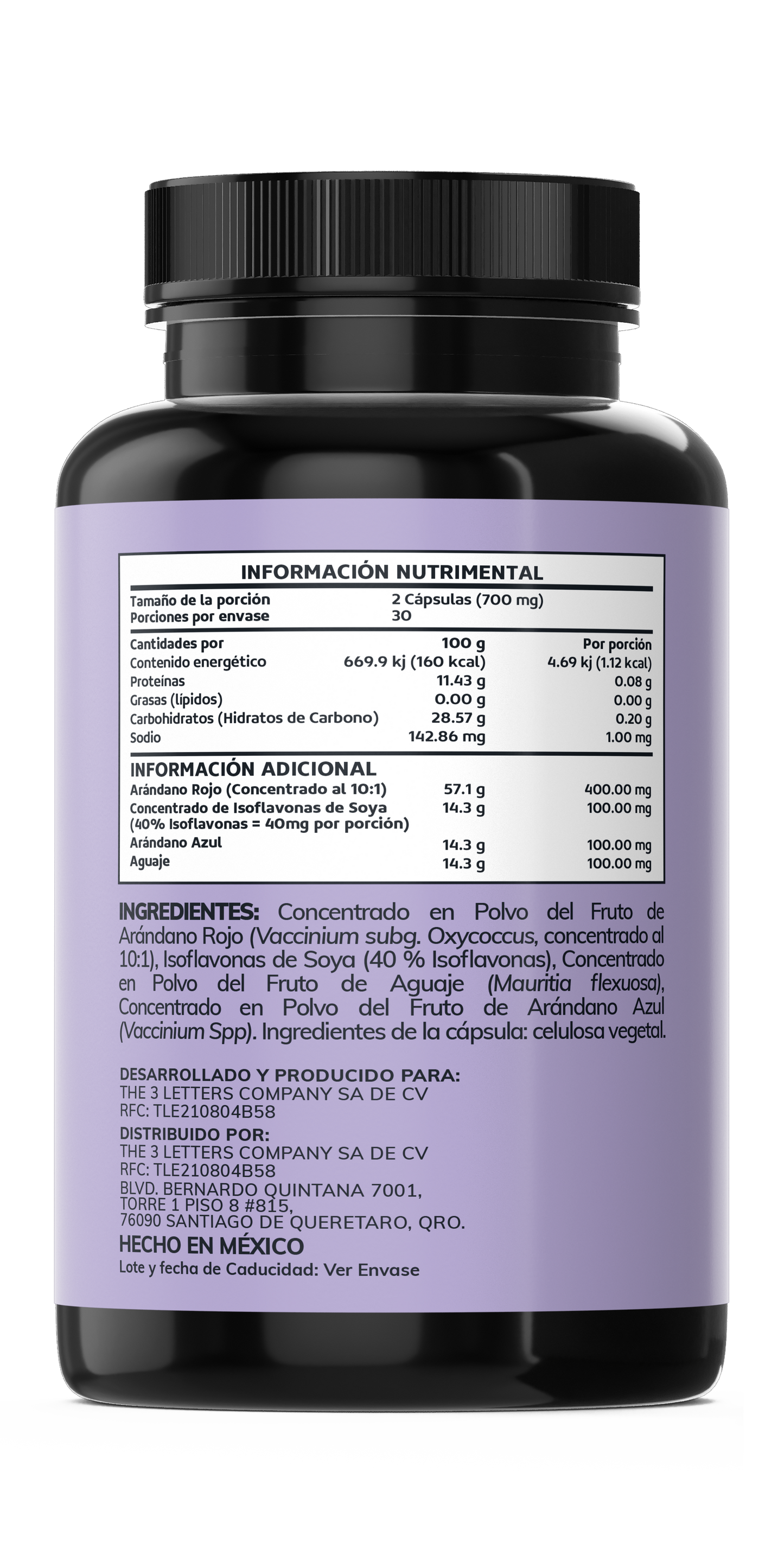SOY Isofavlone Concentrate | PREMIUM | Con Arándano 10:1  - 60 Cápsulas